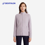 迪卡侬（DECATHLON）户外透湿抓绒女加厚摇粒绒抓绒衣保暖外套冲锋衣内胆MH100 MH120全拉链-紫罗兰 2XL