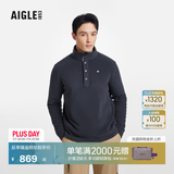 AIGLE【反季特惠】艾高抓绒衣经典款POLARTEC户外保暖休闲半拉链上衣男 海军蓝 BE484 XL (185/100A)