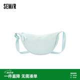 森马（Semir）单肩斜挎包马卡龙色饺子包日系胸包腰包女105225153009