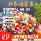 鱼缸水族天然鹅卵石彩色石子 底部造景砂石底砂盆栽铺面石头 五彩石【200g】1袋