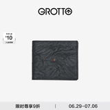 个乐经典羊皮短款钱包手工真皮多卡位卡夹卡包情侣礼物 经典黑（小男孩）