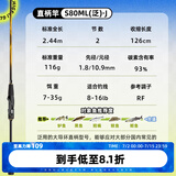 达亿瓦（DAIWA） 一击GL路亚竿 泛用微物虫竿雷强竿全环境通用进口鱼竿远投竿碳素 2.44m 2代-【可滑漂】S80ML（2节中软调直柄） 不支持使用/试用后退换货