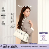 纽芝兰（NUCELLE）Angelababy同款牛皮寻梦法棍包26新款通勤单肩腋下托特女包包礼物
