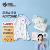 贝肽斯睡袋婴儿睡衣秋季儿童七分袖连体衣童装男女宝宝0-1岁空调防踢被 田园时光【一体+分腿两穿】 73cm 【适用身高65-75cm】