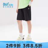 361°童装女童短裤儿童运动裤夏季新款速干裤女孩五分裤男童裤子 经典黑1702 160