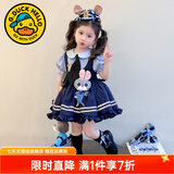 G.duck洛丽塔公主裙女童连衣裙夏季朱迪儿童裙子兔子警官生日蓬蓬裙春秋 朱迪裙子+裙撑 100 尺码2~3岁【 90-100cm】