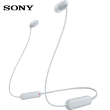 索尼（SONY）WI-C100 无线蓝牙立体声耳机 IPX4防水防汗运动入耳式手机耳麦 长续航颈挂式通话礼物送男女友学生 白色