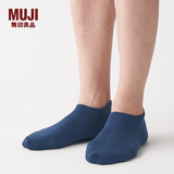 MUJI 男式 合脚直角 运动船袜 DAC01A0S 蓝色 25-27cm/40-44码