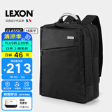 乐上（LEXON）商务电脑包15.6/16英寸通勤双肩包防泼水书包笔记本双层背包男黑