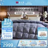 富安娜羽绒被 95%白鹅绒冬被冬季被子 单双人保暖冬被芯 203x229cm雅境