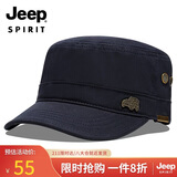 JEEP帽子男士棒球帽夏季百搭鸭舌帽常规帽檐平顶太阳帽青中老年遮阳帽