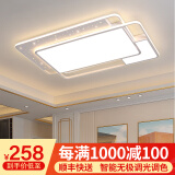 梵季（Fanji） 客厅灯现代简约大气卧室星空主灯吊灯吸顶灯灯具组合全屋套餐 特大长方形110*70CM+调光
