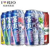 RIO 锐澳强爽8度鸡尾酒洋酒气泡果酒强爽系列8度500ml*6罐 【王炸苏大强】强爽5罐+乌苏1罐