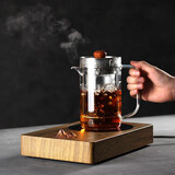 三界 耐高温玻璃茶壶蒸煮茶壶电陶炉茶具茶水分离泡茶壶煮茶器侧把壶 观山电陶炉+h12玻璃壶