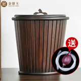 金镶玉 茶渣桶 茶具配件茶几茶叶渣废水桶茶具配件竹棕茶桶
