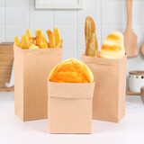 TaTanice 防油牛皮纸袋25个食品打包袋冰箱蔬菜水果收纳袋外卖打包袋 小号