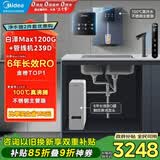 美的（Midea）直饮加热制冷净水器套装【白泽Max1200G+管线机239D】厨下RO反渗透 家用壁挂式即热一体净饮机