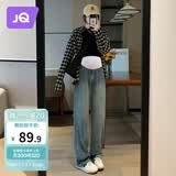 婧麒（JOYNCLEON）孕妇裤夏季休闲外穿打底阔腿牛仔裤小个子 复古蓝XL jyk26751