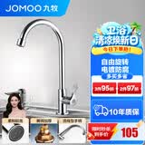 九牧（JOMOO） 龙头厨房水槽龙头洗菜盆精铜单冷单把快开万向旋转厨房水龙头 【万向旋转-加厚黄铜】蜂窝起泡龙头