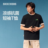 斯凯奇（Skechers）七夕情人节礼物男女同款时尚T恤衫透气宽松圆领休闲短袖L226U044