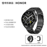 荣耀手表6Plus【黑钢双表带套装】心脏健康守护 血压评估 35天长续航 智能手表 羽毛球模式  暗影黑