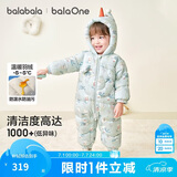 巴拉巴拉balaOne婴儿连体衣宝宝衣服2025冬装羽绒服连帽鹅绒208425120212