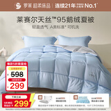 罗莱家纺 羽绒被子 95鹅绒A类可水洗天丝莱赛尔空调夏凉被150*215