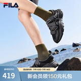 斐乐（FILA）官方男鞋复古运动凉鞋火星鞋休闲黑色夏季运动户外凉拖鞋 黑-BK 41