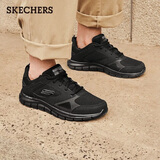 斯凯奇（Skechers）七夕情人节礼物运动鞋男士网面透气休闲鞋户外软底跑步鞋232398