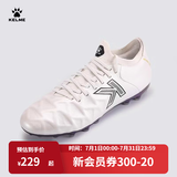 卡尔美（KELME）小牛皮MG足球鞋男透气短钉系带学生比赛圆钉球鞋成人 白色 41