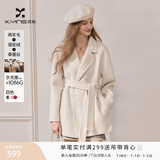 香影双面呢羊毛大衣女2025冬季新款呢子中长款高级感白色毛呢外套 米白 S 155/80A/85-95斤