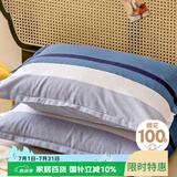艾薇 A类枕套全棉一对装枕头套单人用成人大号家用 北欧时代 48*74cm