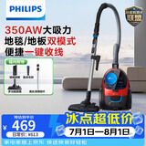 飞利浦（PHILIPS）家用吸尘器卧式手持大功率强力除螨吸毛吸灰吸尘器FC9351