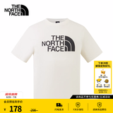北面（The North Face）【经典款】短袖T恤男宽松棉质半袖户外休闲舒适透气春夏上新款 米白色 L /175