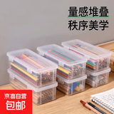 京东物流 透明多功能收纳盒长方形大容量工具盒零件盒包装配件盒 2个【多功能收纳盒】