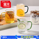 富光玻璃杯水杯子茶杯具凉水杯牛奶啤酒果汁杯子耐高温马克杯家居馆