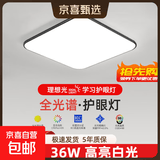 led顾家同款现代简约大气客厅灯卧室餐厅长方形大厅室内吸顶灯具 方40*40cmLED高亮白光