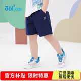 361°儿童短裤夏季男女童3-12岁透气运动裤梭织五分裤 藏青 101