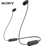 索尼（SONY）WI-C100 无线蓝牙立体声耳机 IPX4防水防汗运动入耳式手机耳麦 长续航颈挂式通话礼物送男女友学生 黑色
