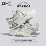 回力（Warrior）官方板鞋男鞋夏季2026新款百搭透气运动鞋子男款增高休闲鞋白灰41