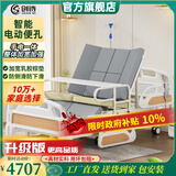 创诗电动护理床老人医疗院专用病房床家庭瘫痪可大小便多功能智能翻身 K1+加宽1.1米【手电全功能】语音遥控 乳胶棕垫