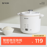 ankale多功能锅电煮锅1.5L 小型迷你1-3人微压炖煮一体宝宝婴儿辅食锅电火锅泡面锅煮饭煲粥汤 AJL-AF15
