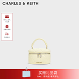 CHARLES&KEITH菱格链条手提斜挎小方包盒子包包女包生日礼物送女友CK2-80782534 Butter Yellow奶油黄色 小包