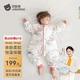 贝肽斯睡袋婴儿春秋季儿童分腿保暖防惊跳睡衣新生儿宝宝恒温睡袋防踢被 凤鸾秋冬中厚-竹棉(10-20℃） XL码 100-120cm(建议3.5-5.5岁）