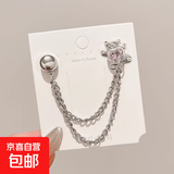 夏季新款冰丝安全裤蕾丝侧边蝴蝶结打底短裤花边防走光改短针扣款 小熊针扣款 3XL