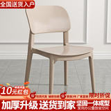 木匠印记餐椅网红椅简约电脑椅靠背餐桌椅子家用座椅学生电脑椅休闲办公椅 【特惠冲量】【叠放省空间】卡其色-送货到家