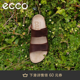 爱步（ECCO）拖鞋男 魔术贴勃肯鞋男士男鞋凉鞋外穿一字带拖鞋 科摩500904 陶土色50090402667 42