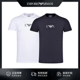 EMPORIO ARMANI阿玛尼夏季男棉短袖t恤打底衫2件送男友礼物111267CC715黑白2XL