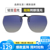 海伦凯勒墨镜夹片 几何大框时尚夹片 开车驾驶专用近视太阳镜夹片HP823C17