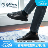 金利来（Goldlion）【春夏焕新】男鞋时尚个性板鞋舒适系带休闲鞋55323073901A黑40